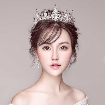 Baroque King Princess Bridal Wedding Crown Bride Big Crystal Gold Tiaras and Crowns Birthday Pageant Quinceanera Crowns daiiibabyyy